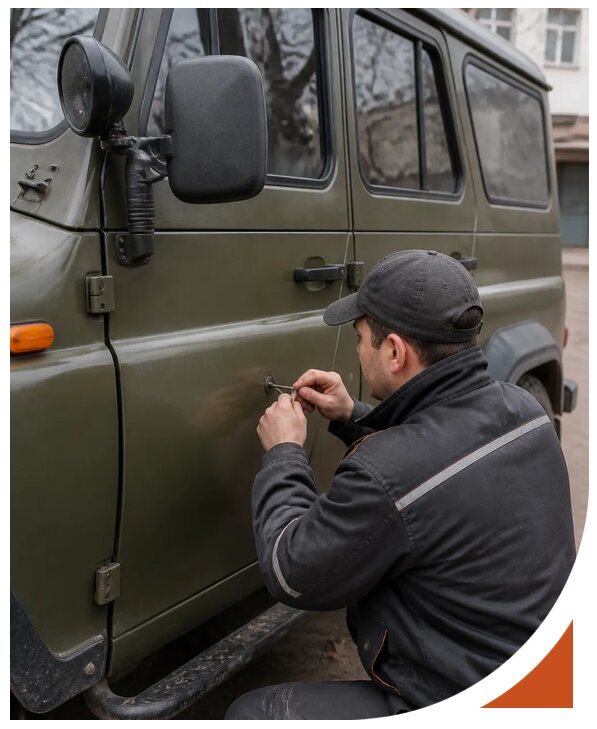 Профессиональное вскрытие автомобиля УАЗ без повреждений в Копейске